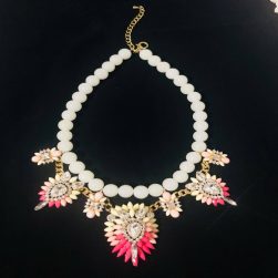 New Marble Stone elegant neck piece with Ear ring