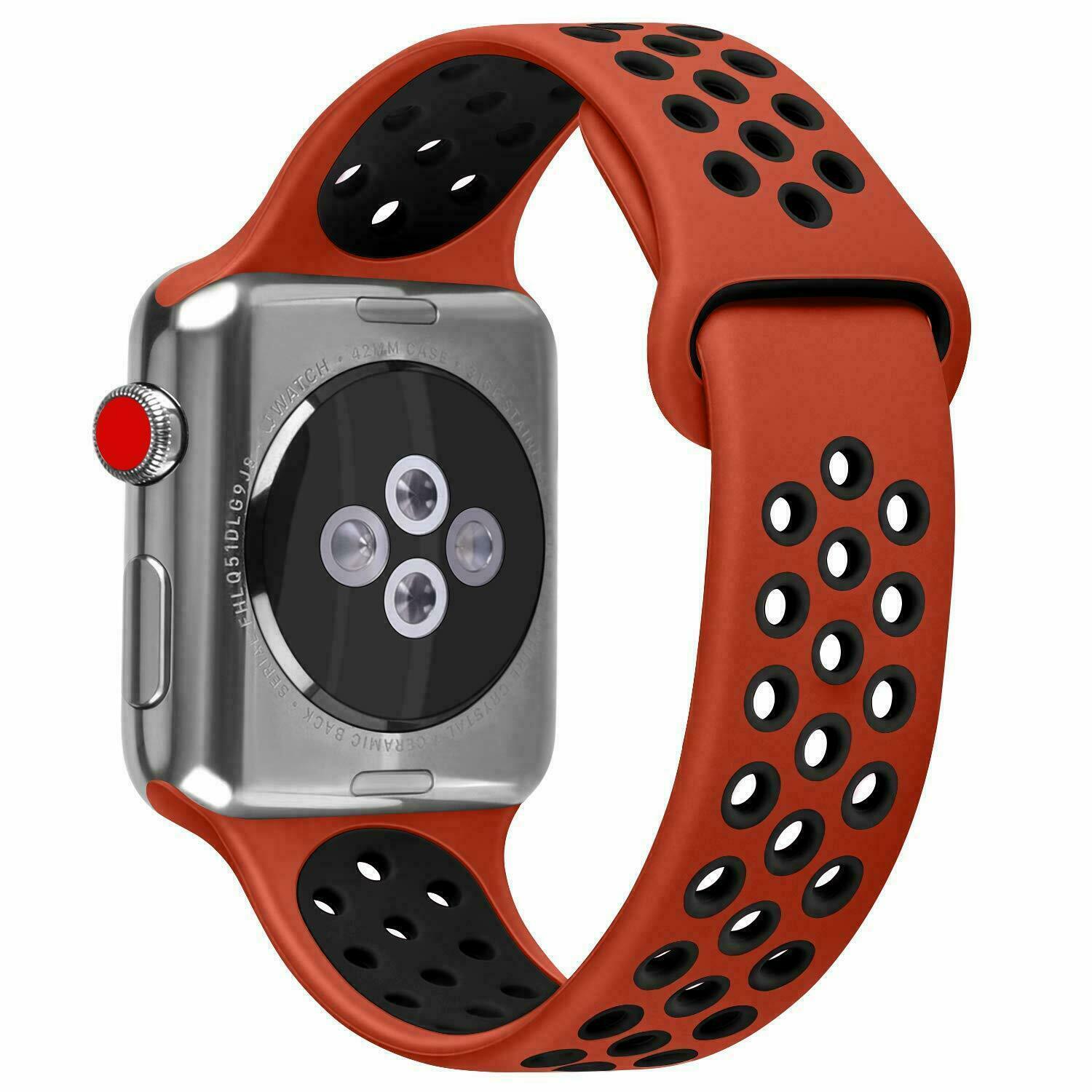 Silicone Sport Band Strap for Apple Watch Series SE 6 5 4 3