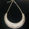 Silver oxidize silk thread necklace