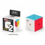 QIYI Magic Cube Puzzle Stickerless Educational Spring 2x2 Toys Twist Black