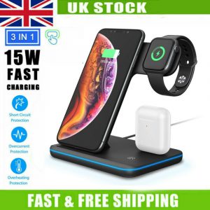 3in1 Wireless Charger Dock Charging Station For iPhone 12 11 Pro Max XS iWatch