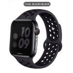 For Apple Watch Coal Black Nike Silicon Sports Strap 38/40mm42/44mm Soft Silicone UK SELLER