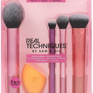 Real Techniques Everyday Essentials Makeup Brush Complete Face Set